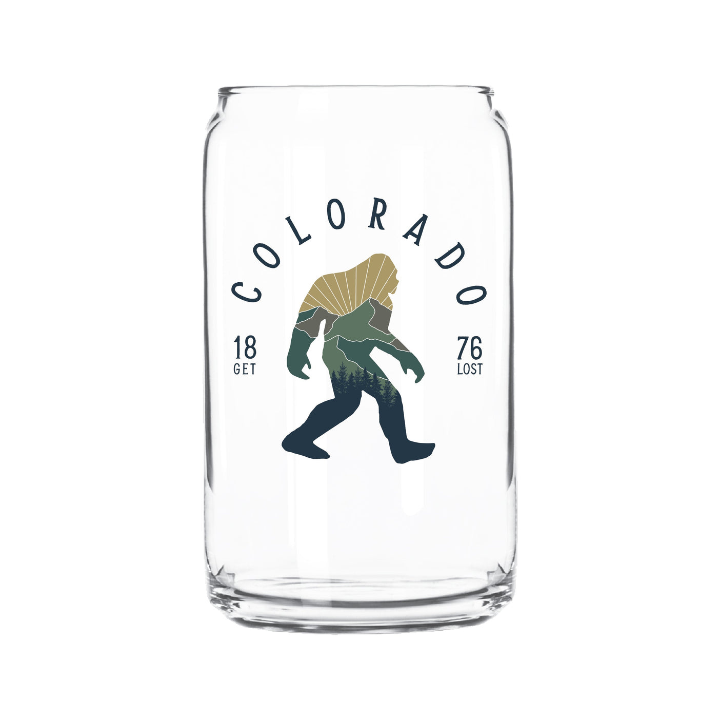 Sasquatch Beer Can Glass