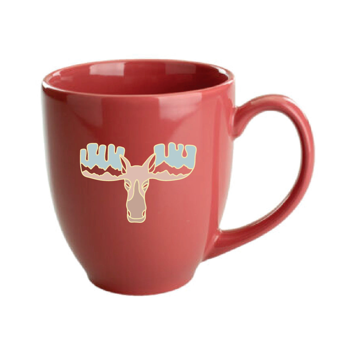 Pastel Moose Novelty Bistro Mug