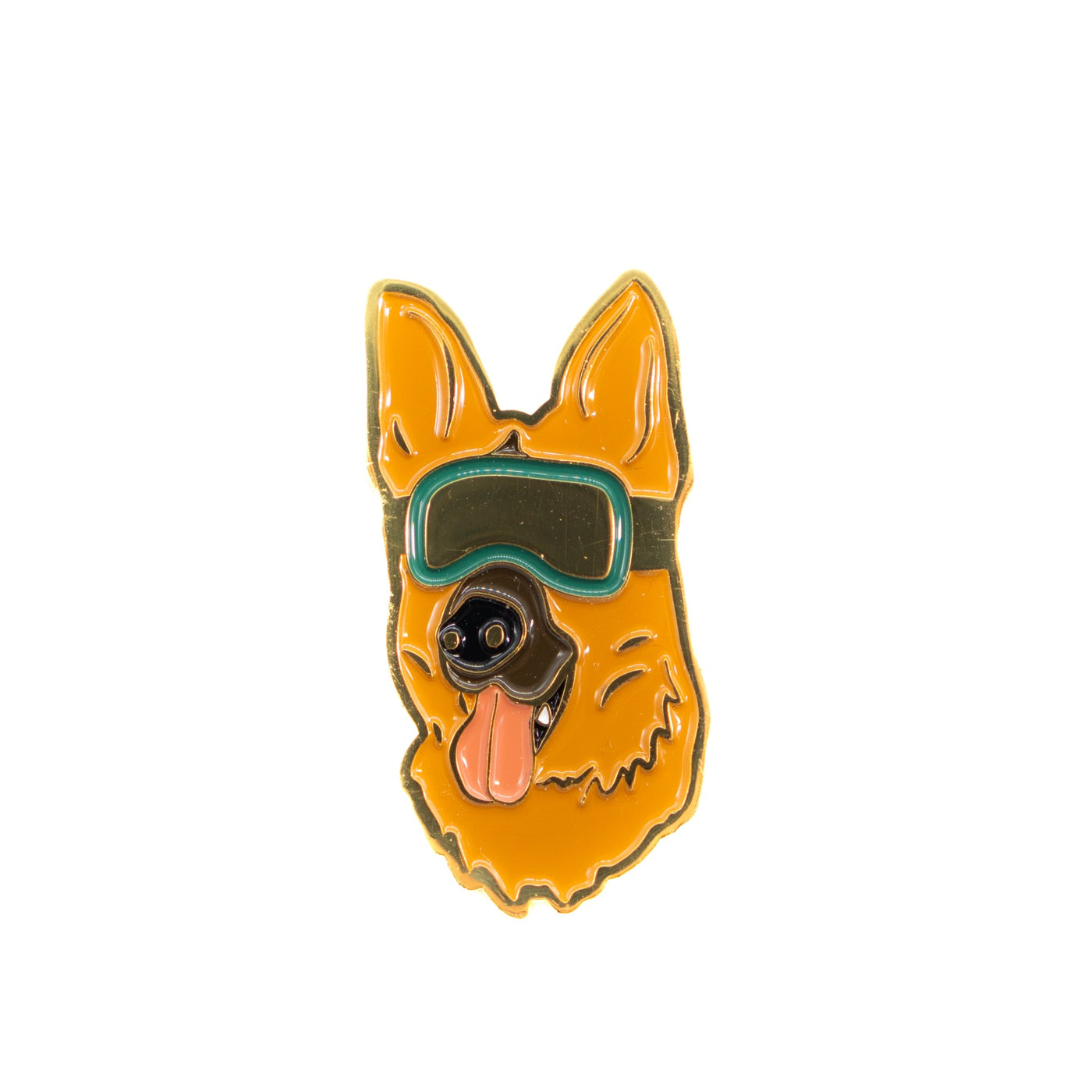 German Shepherd Snow Dog Pin