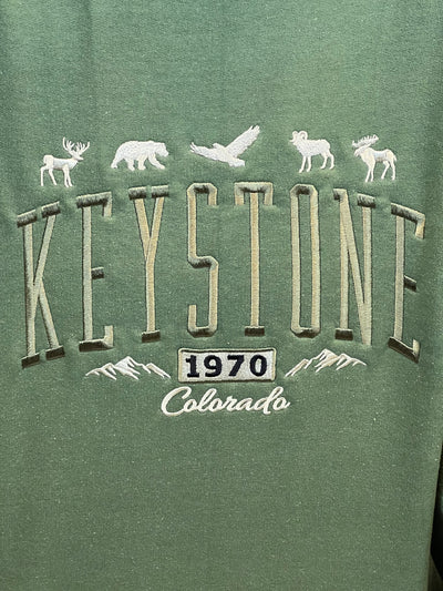 Suede Keystone Colorado Embroidery Classic Crew