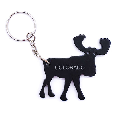 Colorado Moose Bottle Opener Keychain