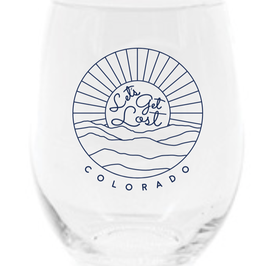 Let's Get Lost Tall Stemless Wine Glass