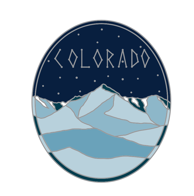 Colorado Starry Night Pin
