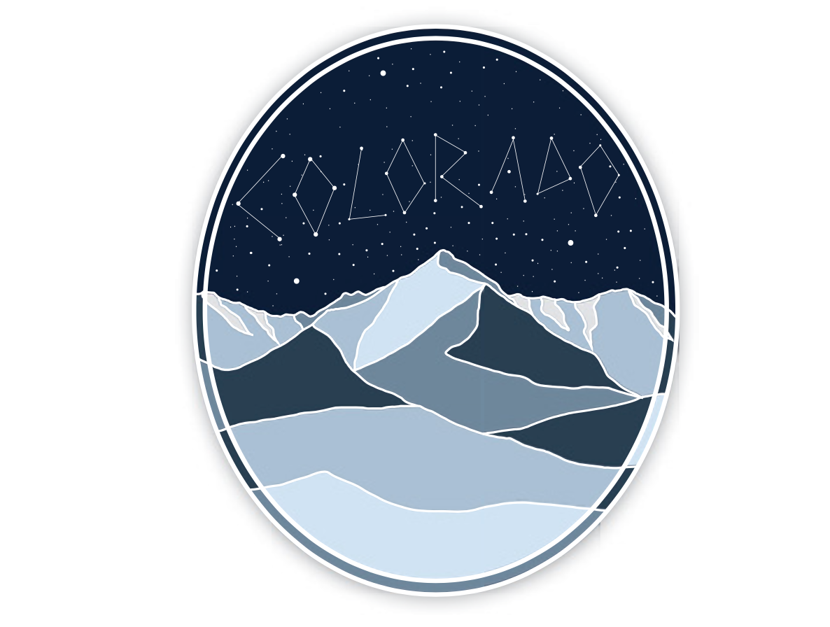 Colorado Starry Night Sticker