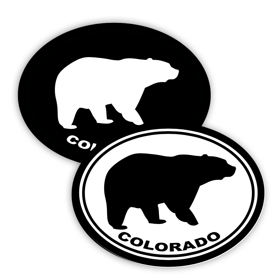 Oval Bear Sticker