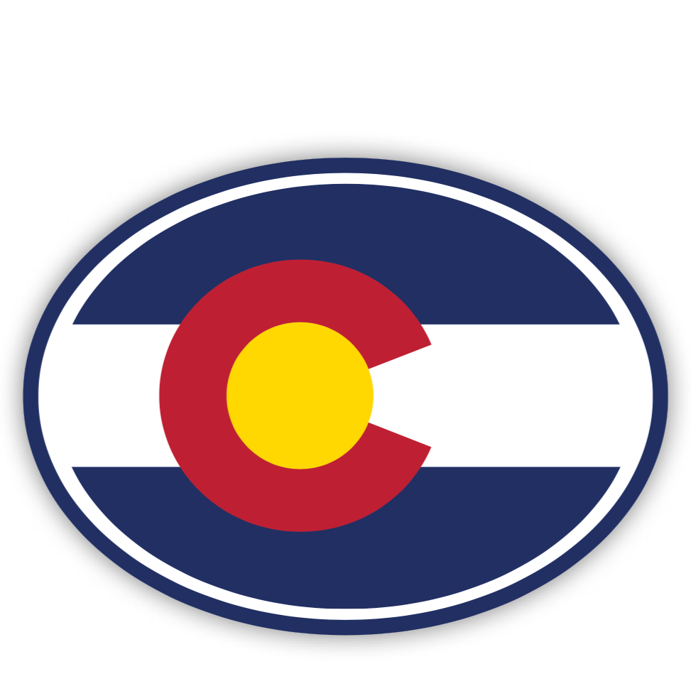 Oval Colorado Flag Sticker