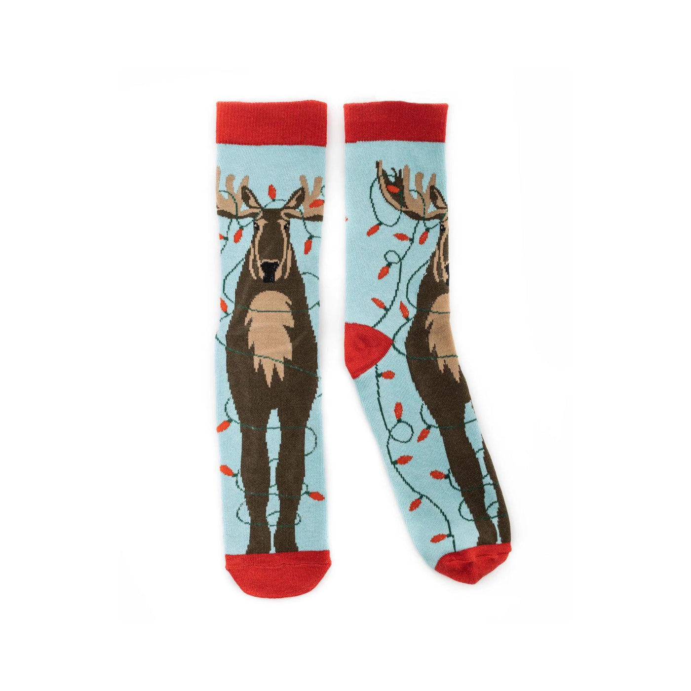 Holiday Moose Novelty Socks