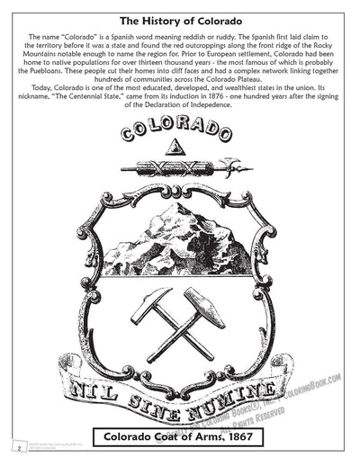 Colorado State Coloring and Activity Book