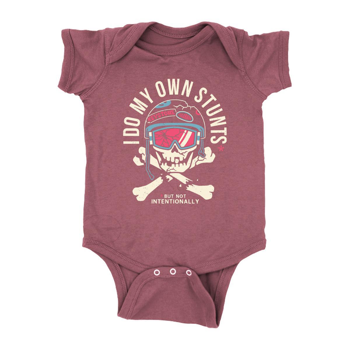 I Do My Own Stunts Copper Mtn Baby Onesie