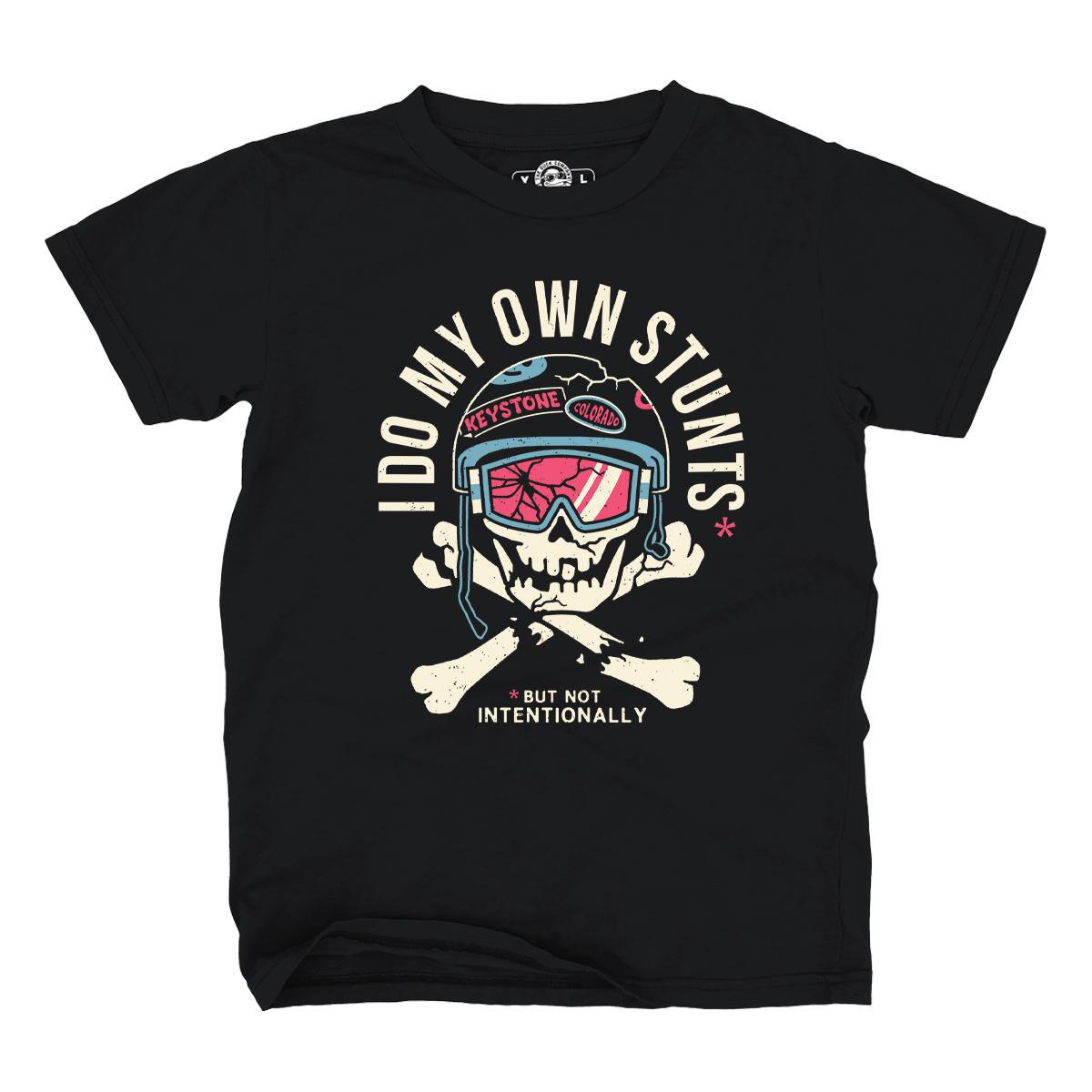 I Do My Own Stunts Copper Mountain Youth Short Sleeve T-Shirt