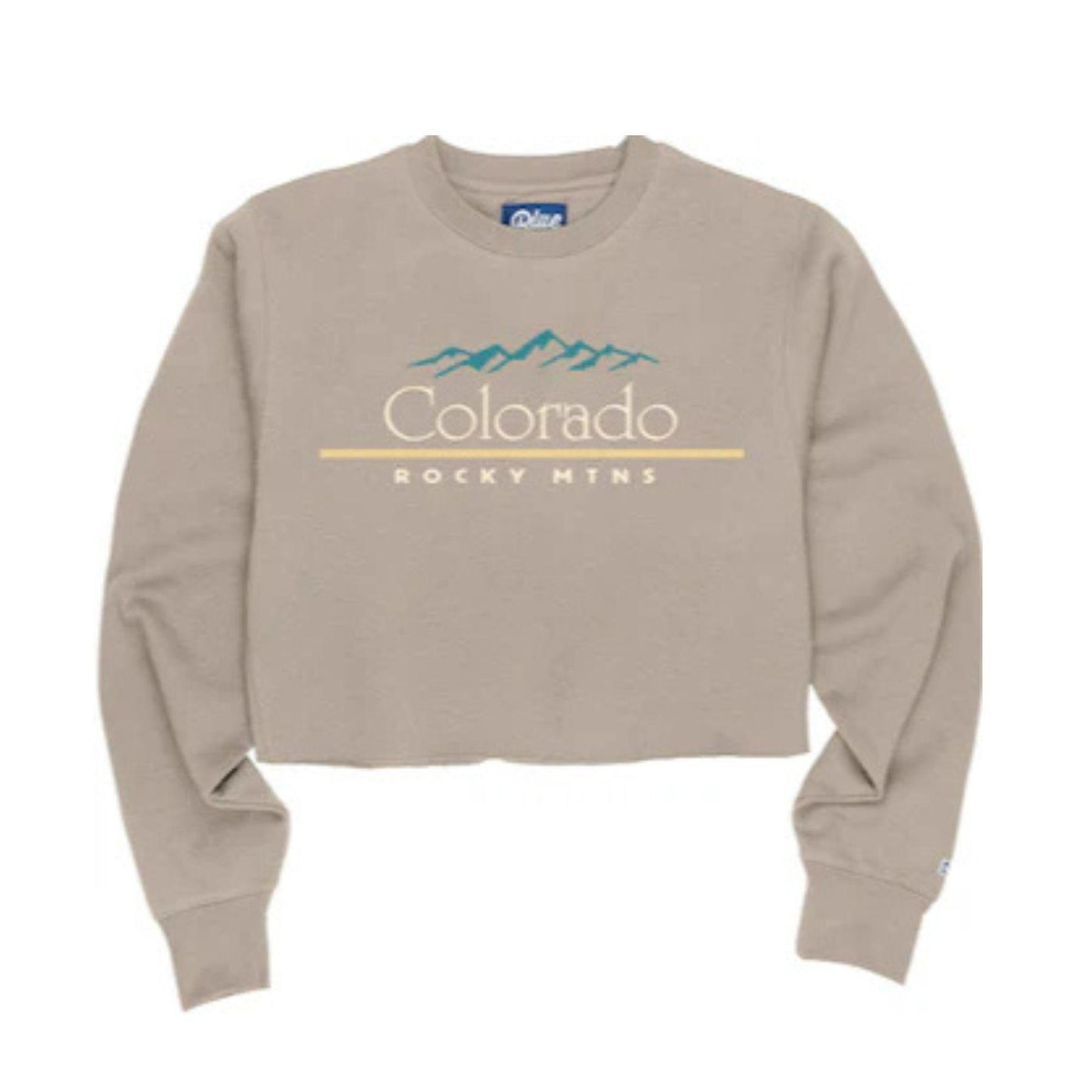 Classic Font Embroidered Cropped Crew - Colorado