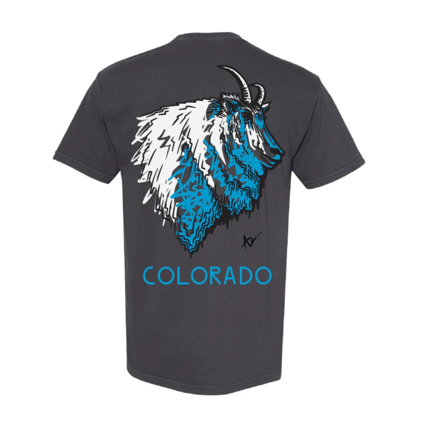 Mountain Goat Colorado Short Sleeve Shirt by Andrew Dengate