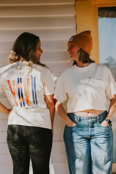 Ski Rack Colorado Crop Short Sleeve Shirt by Mar Franzese