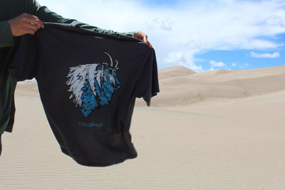 Mountain Goat Colorado Short Sleeve Shirt by Andrew Dengate