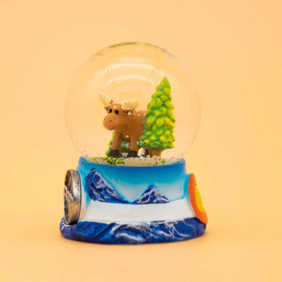 Small Moose Snow Globe