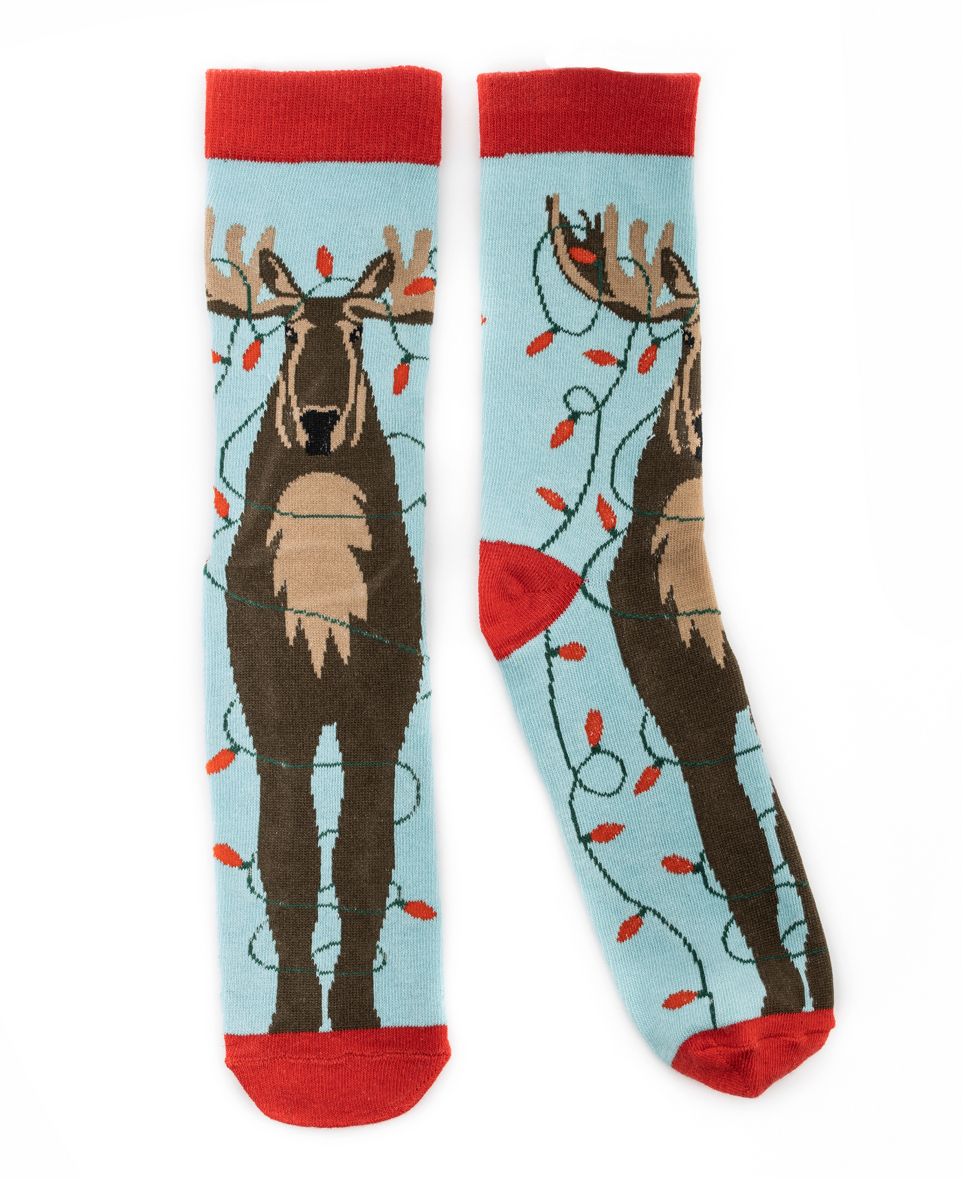 Holiday Moose Novelty Socks