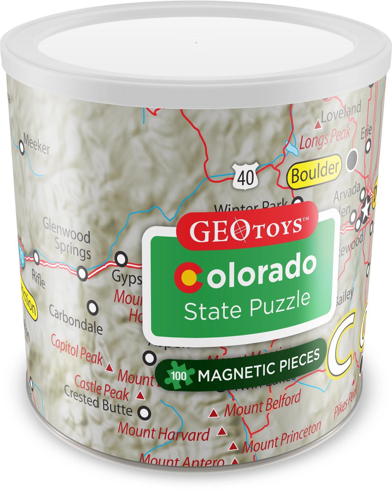 Geotoys 100 Piece Magnetic Puzzle - Colorado