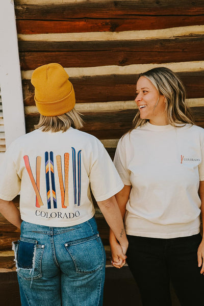 Ski Rack Colorado Crop Short Sleeve Shirt by Mar Franzese