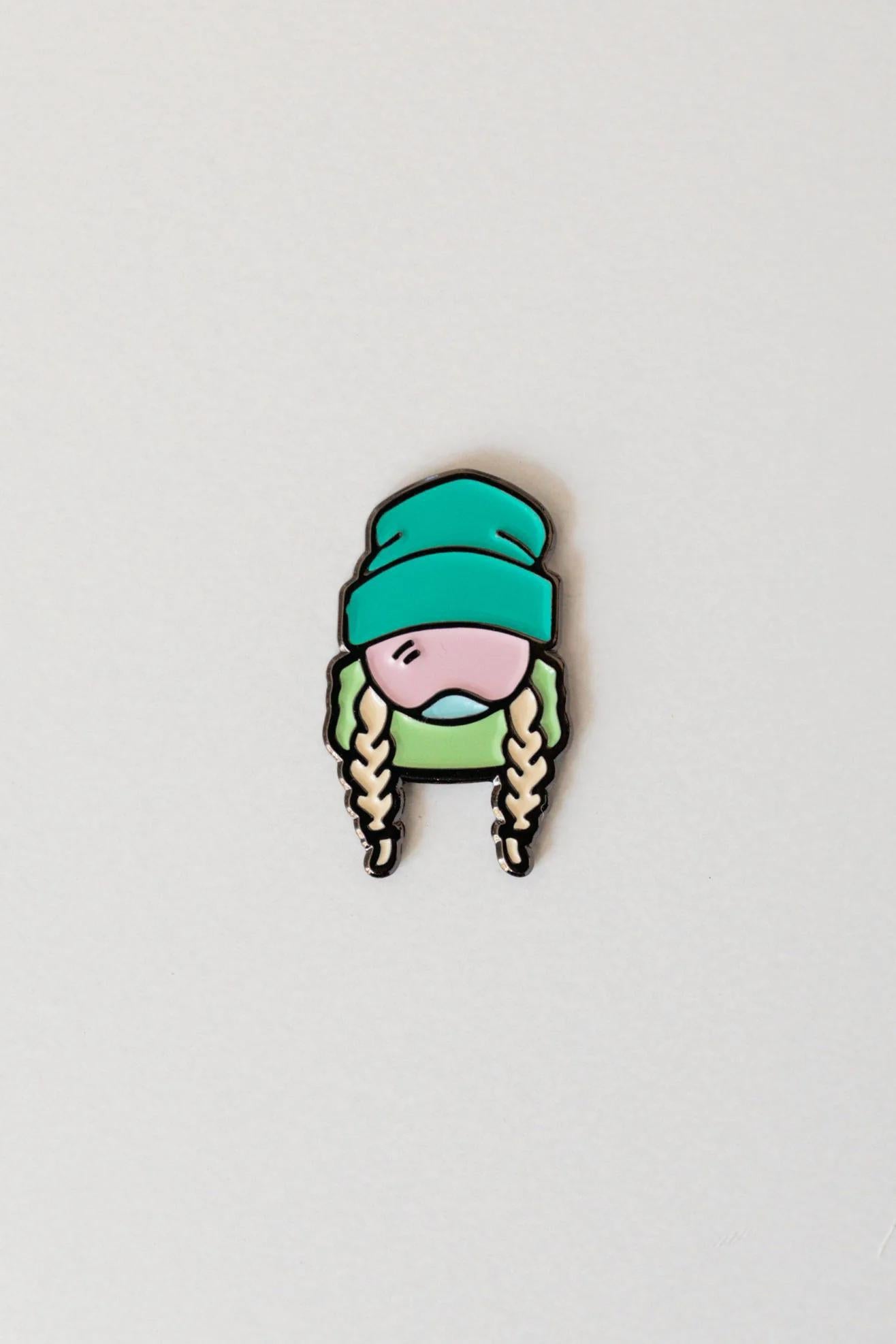 Sendy Ski Like A Girl Enamel Pin