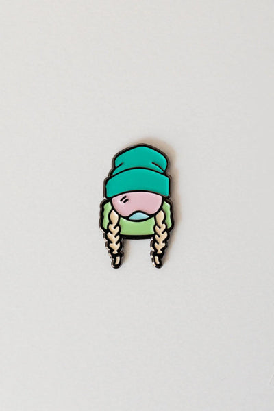 Sendy Ski Like A Girl Enamel Pin