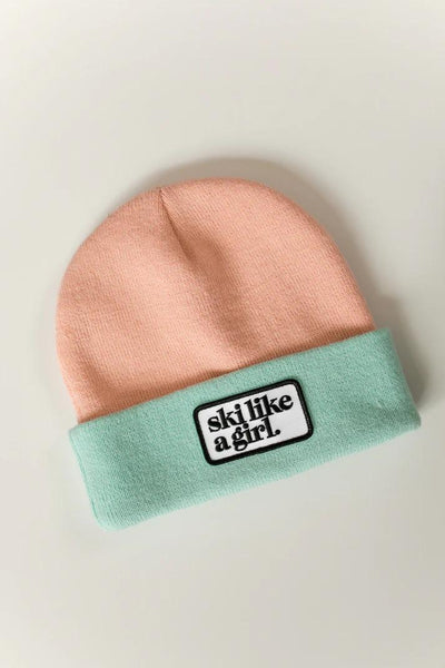 Ski Like A Girl Patch SLAG Beanie