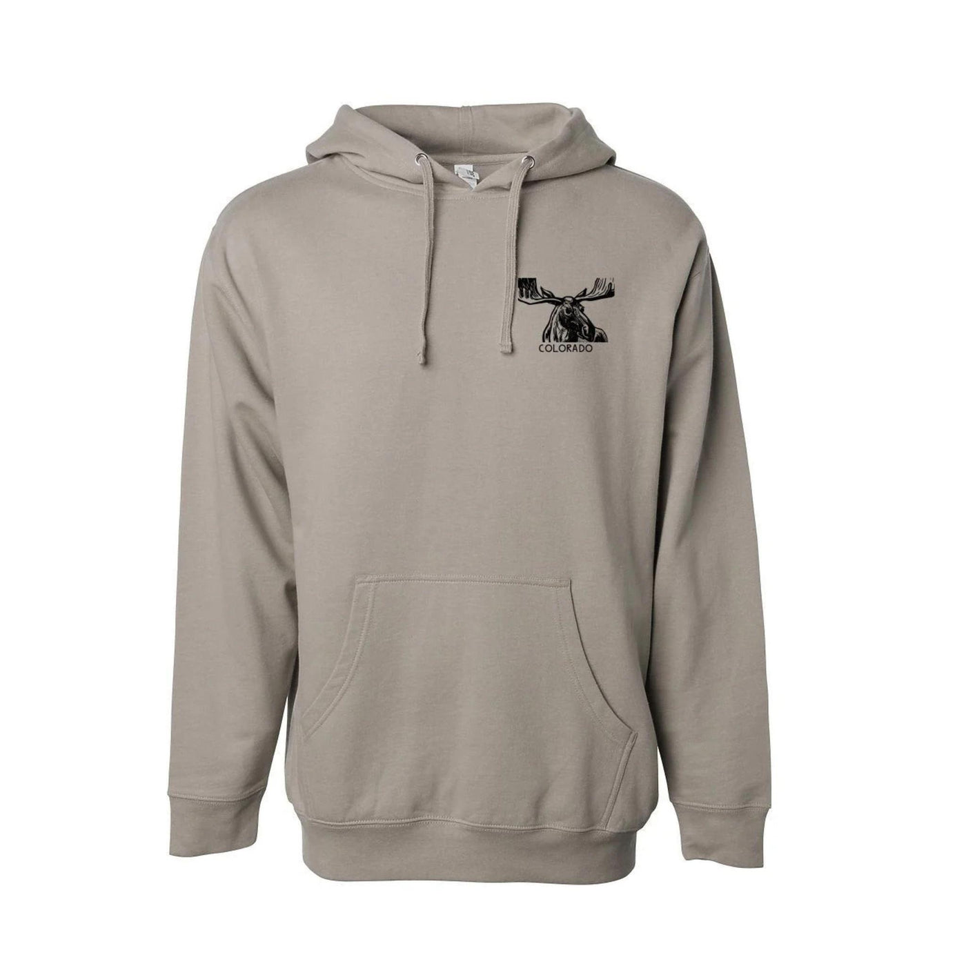 Standing Moose Colorado Hoodie by Andrew Dengate