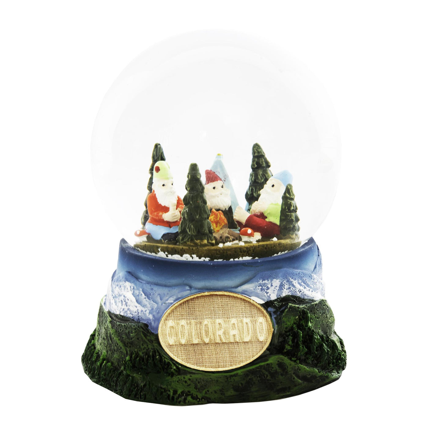 Large Camping Gnomes Snow Globe