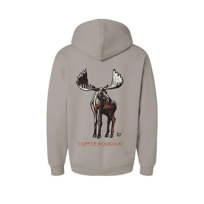 Standing Moose Copper Mountain Hoodie by Andrew Dengate