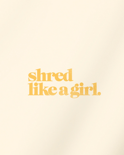 Shred Like a Girl Transfer Sticker