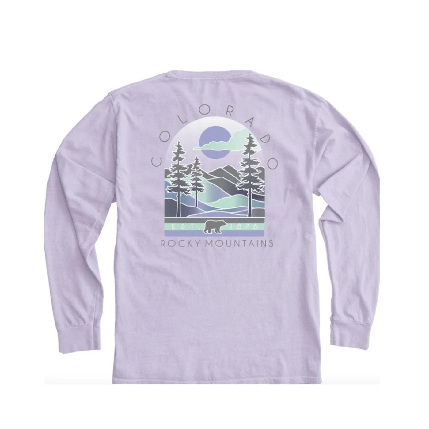 Calmly Mountains Colorado Long Sleeve Shirt