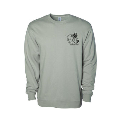 Mountain Goat Colorado Crewneck by Andrew Dengate