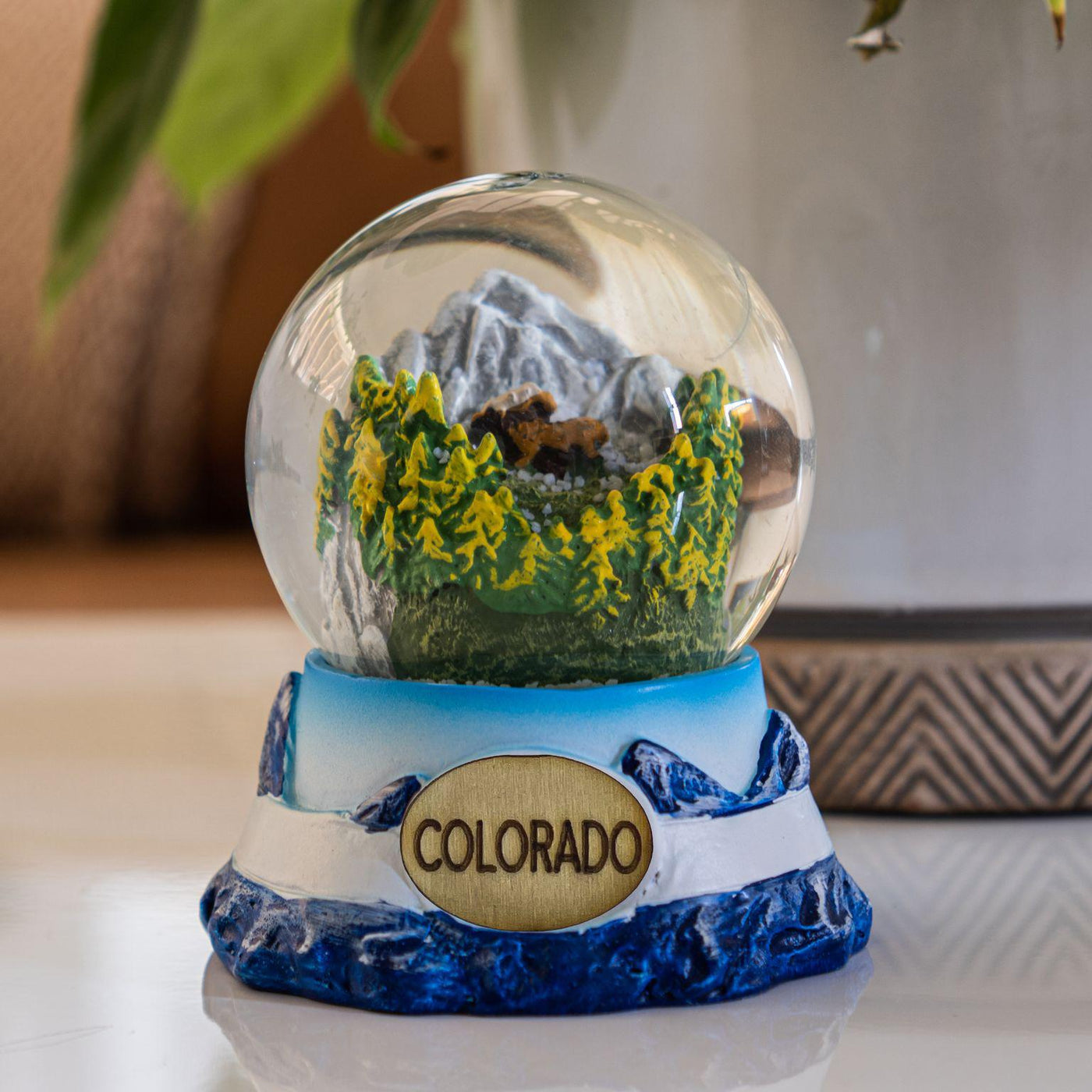 Standing Moose Large Snow Globe