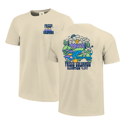 Retro Mountain Doodle Frisco Colorado Short Sleeve Shirt