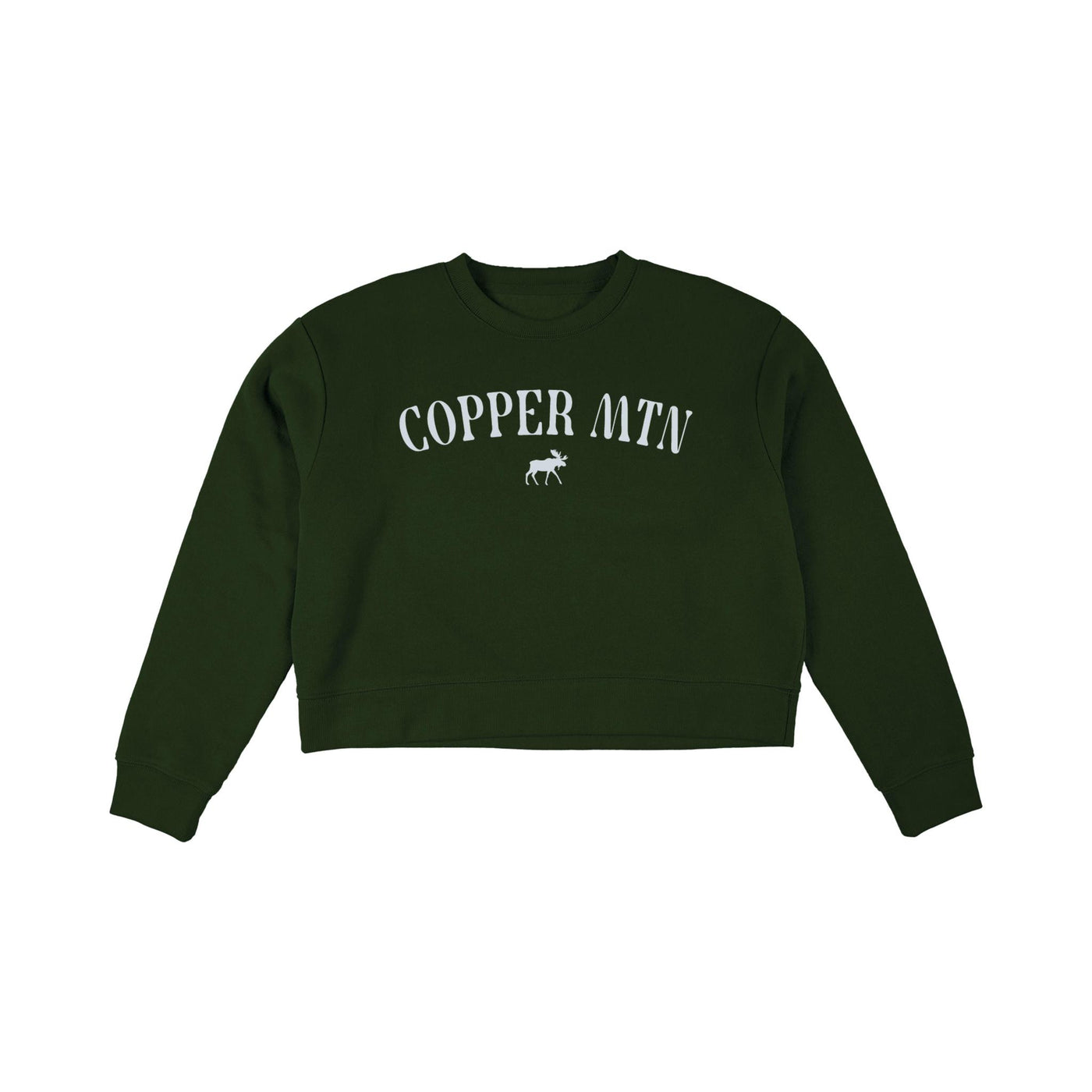 Fellowship Moose Embroidered Copper Mountain Cloud Fleece Midi Crew Sweatshirt