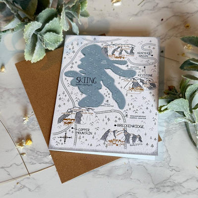 Quirks of Art Colorado Map Themed Greeting Cards