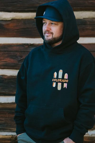 Snowboard Quiver 1 Colorado Hoodie by Mar Franzese