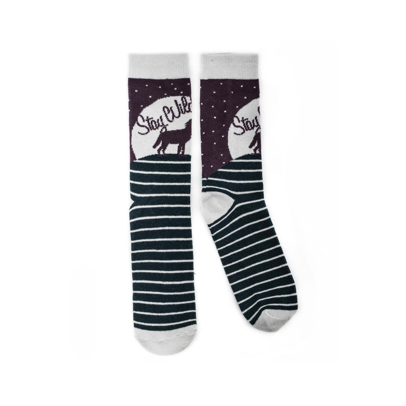 Howlin' Wolf Novelty Socks - Purple