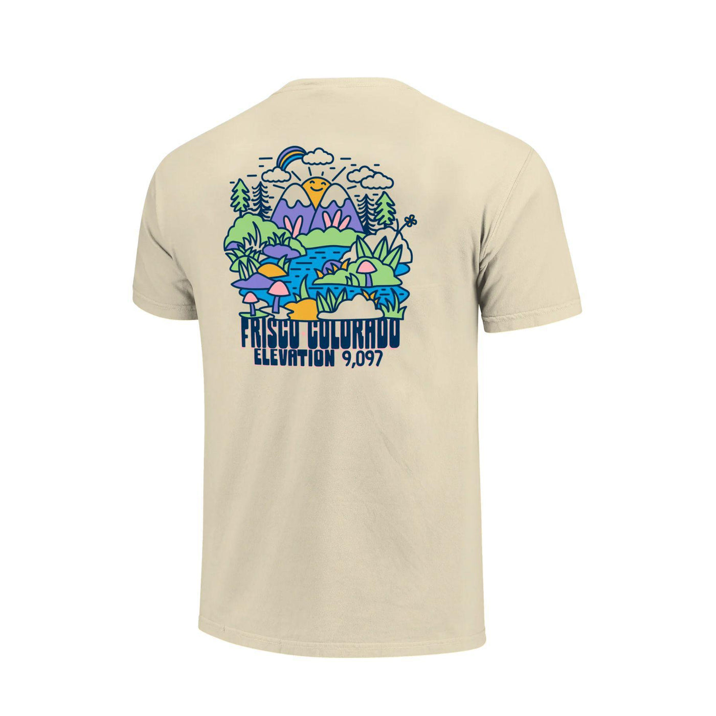 Retro Mountain Doodle Frisco Colorado Short Sleeve Shirt