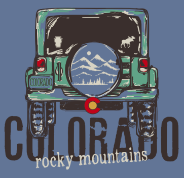 Colorado Rocky Mountains Jeep T-Shirt