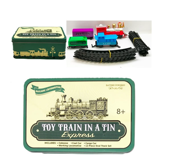 Toy Train in Tin Playset