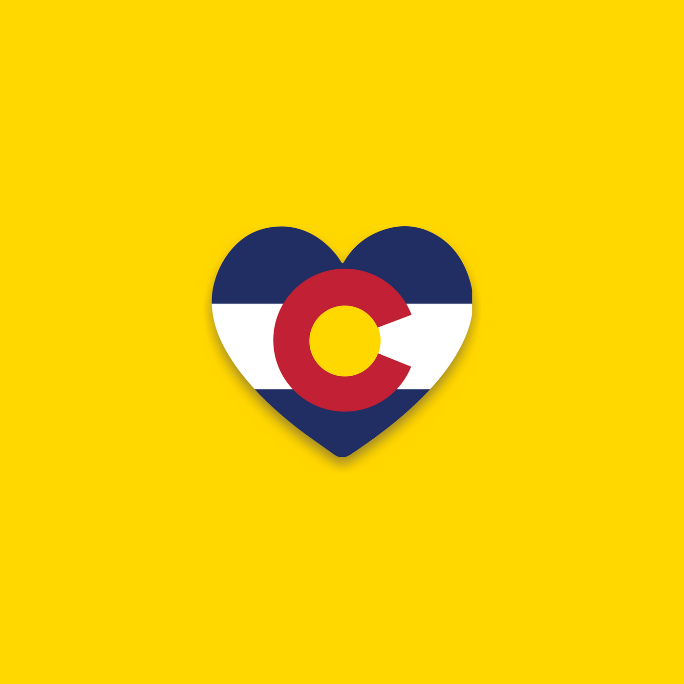 Heart Colorado Flag Sticker