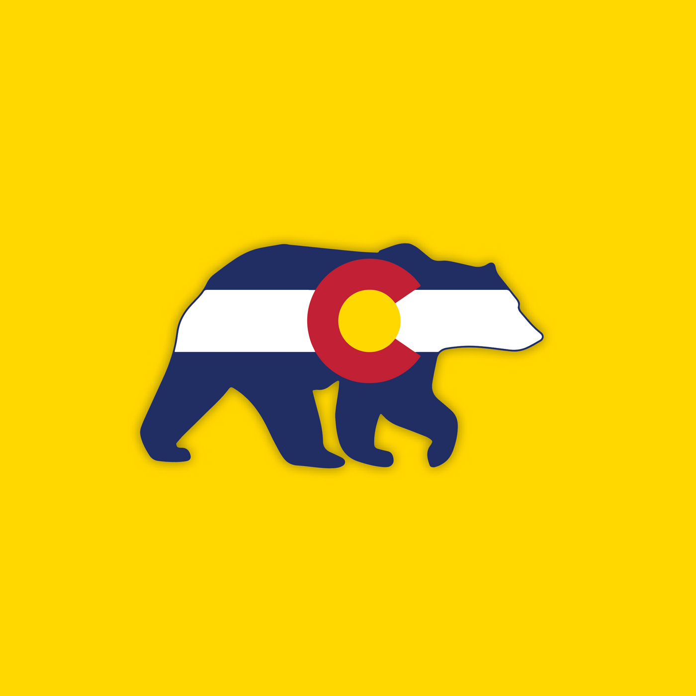 Bear Colorado Flag Sticker