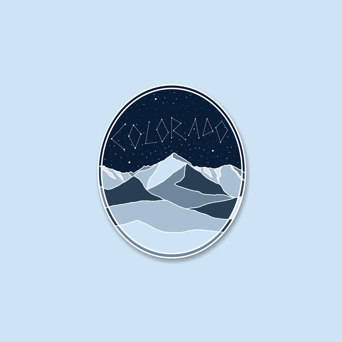 Colorado Starry Night Sticker