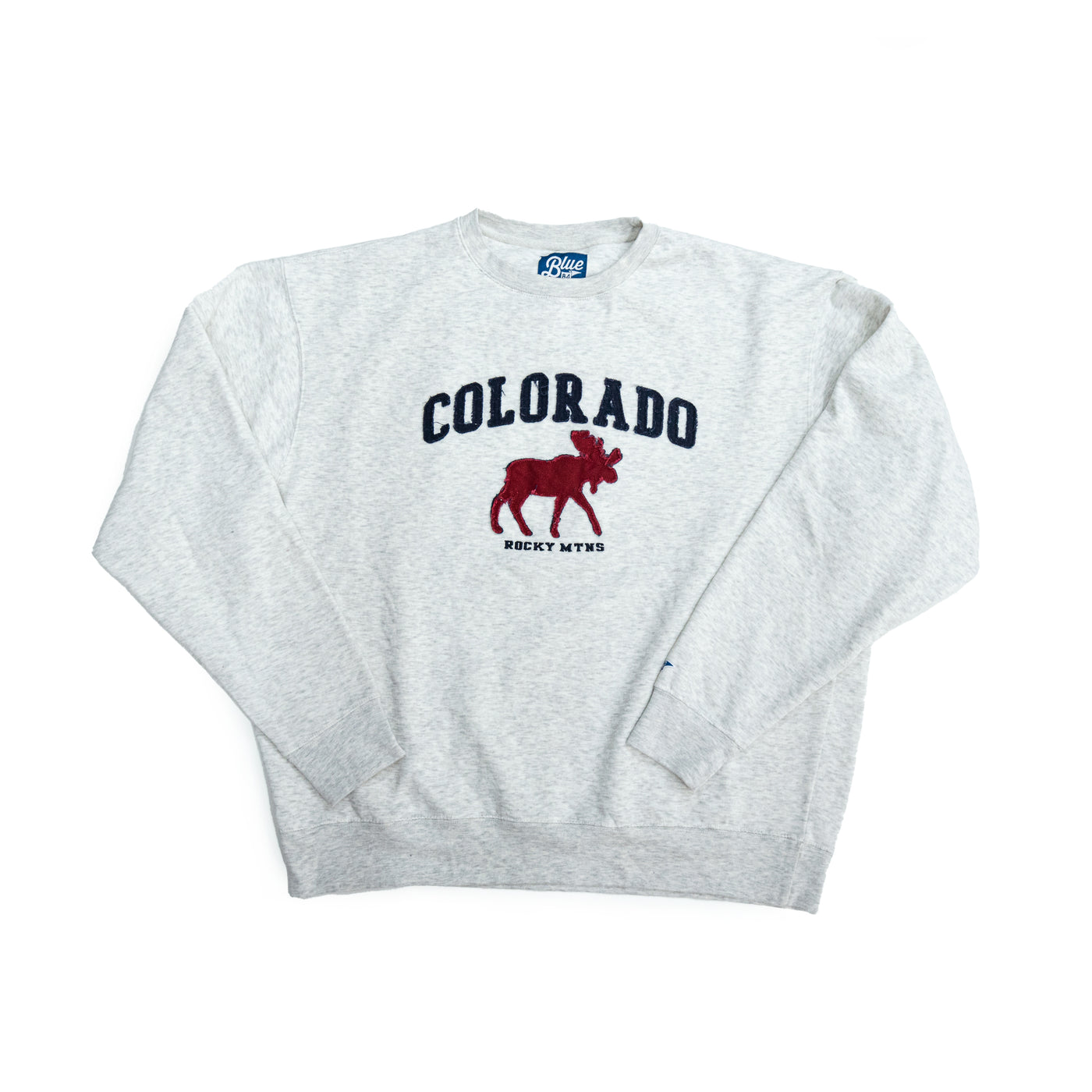 Footlights Colorado Moose Applique Crew Neck Sweatshirt
